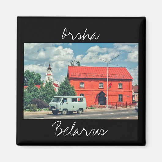 Wit-Russische Orsha Architectuur Red Mill Magnet (Voorkant)