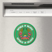 Wit-Russische Ronde Embleem Magneet (Insitu (Vaatwasser))