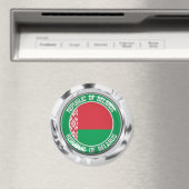 Wit-Russische Ronde Embleem Magneet (Insitu (Vaatwasser))