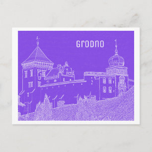 Wit-Russische roodno Cityscape City Castle Archite Briefkaart