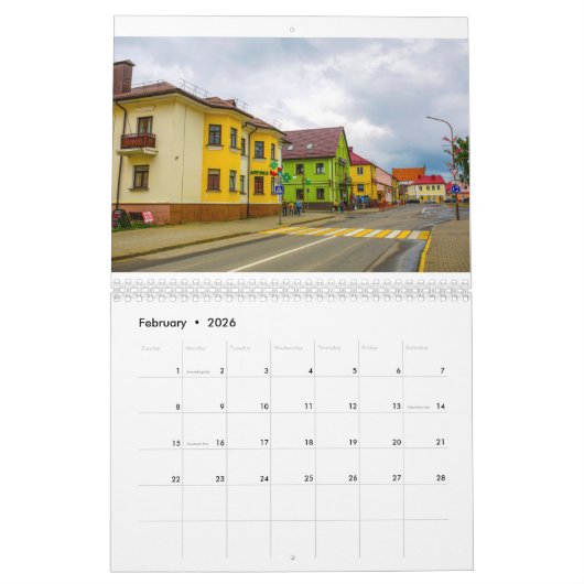 Wit-Russische Slonim Architecture Landscape City S Kalender (Feb 2026)