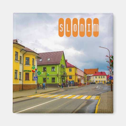 Wit-Russische Slonim Life Cityscape Architecture Magneet (Voorkant)