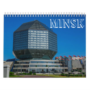 Wit-Russische stad Minsk Architectuur Cityscape М  Kalender