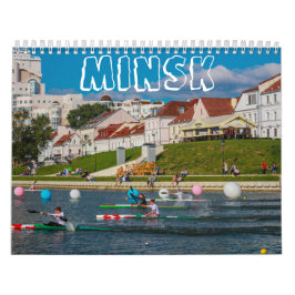 Wit-Russische stad Minsk Architectuur Cityscape М  Kalender