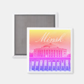 Wit-Russische stadsarchitectuur Magnet (Voorkant / Achterkant)