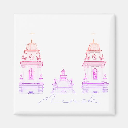 Wit-Russische stadsarchitectuur Magnet (Voorkant)