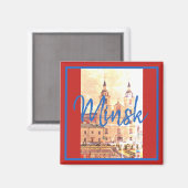 Wit-Russische stadsarchitectuur Magnet (Voorkant / Achterkant)