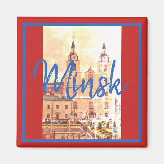 Wit-Russische stadsarchitectuur Magnet (Voorkant)
