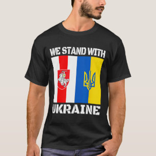Wit-Russische steun Oekraïens We staan met Oekraïn T-shirt