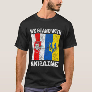 Wit-Russische steun Oekraïense stand met Oekraïne T-shirt