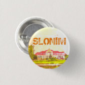 Wit-Russische Treinstation Slonim Architectuur Ronde Button 3,2 Cm (Voorkant /achterkant)