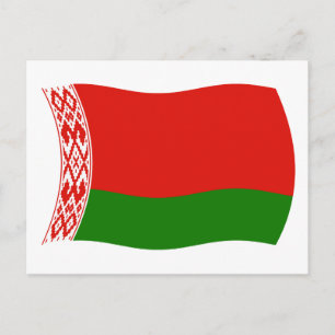 Wit-Russische Vlag Ansichtkaart Briefkaart