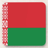 Wit-Russische vlag Bier Onderzetter (Voorkant)