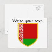 Wit-Russische vlag Briefkaart (Voorkant / Achterkant)