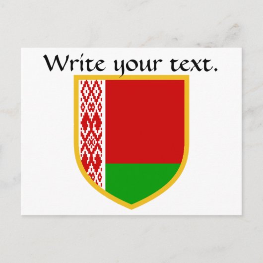 Wit-Russische vlag Briefkaart (Voorkant)
