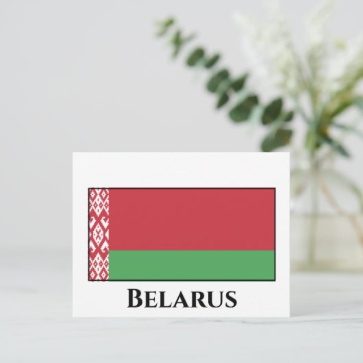 Wit-Russische vlag Briefkaart (Staand voorkant)