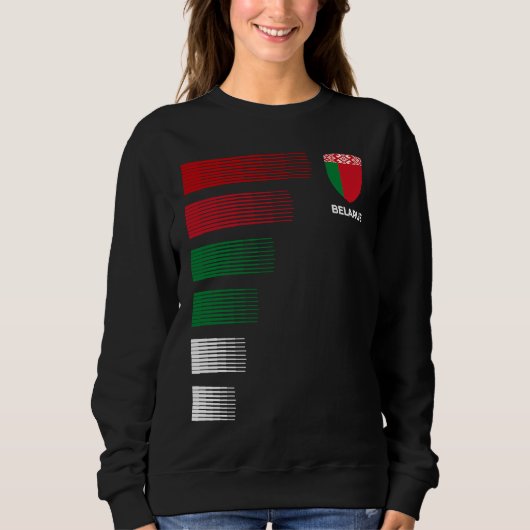 Wit-Russische Vlag Embleem Patriottisch Wit-Russis Trui (Voorkant)