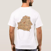 Wit-Russische vlag en kaart T-Shirt (Achterkant)