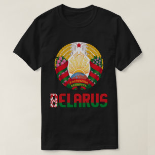 Wit-Russische Vlag en Wapen Patriottisch T-shirt