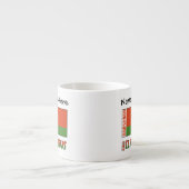 Wit-Russische vlag gepersonaliseerd Espresso Kop (Voorkant)