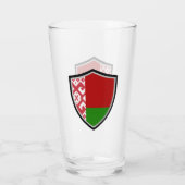Wit-Russische vlag Glas (Achterkant)