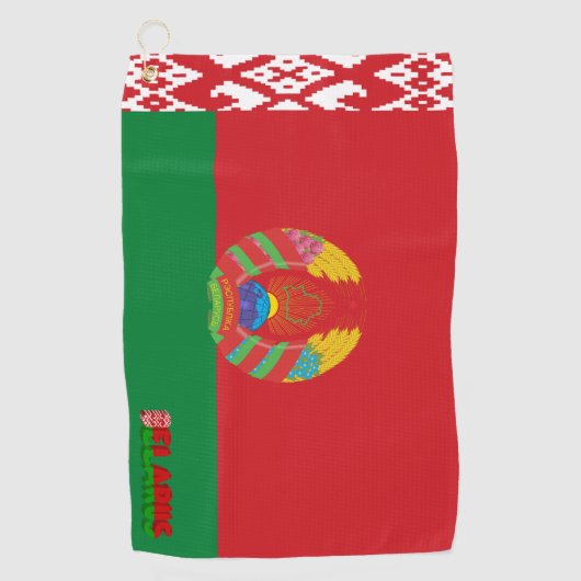 Wit-Russische vlag Golfhanddoek (Voorkant)