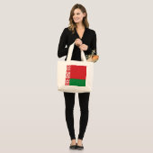 Wit-Russische vlag Grote Tote Bag (Voorkant (model))