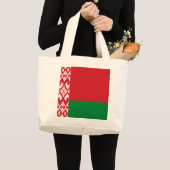 Wit-Russische vlag Grote Tote Bag (Voorkant (product))