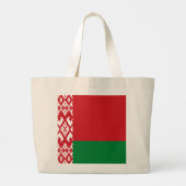 Wit-Russische vlag Grote Tote Bag (Achterkant)
