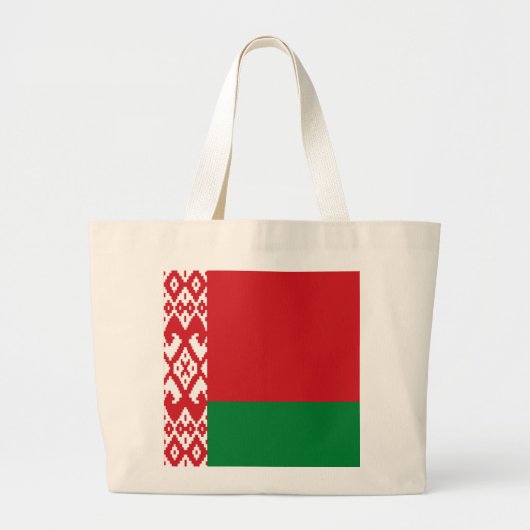 Wit-Russische vlag Grote Tote Bag (Voorkant)