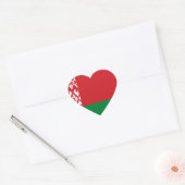 Wit-Russische vlag Hart Sticker (Envelop)