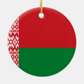 Wit-Russische vlag Keramisch Ornament (Achterkant)