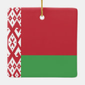 Wit-Russische vlag Keramisch Ornament (Achterkant)