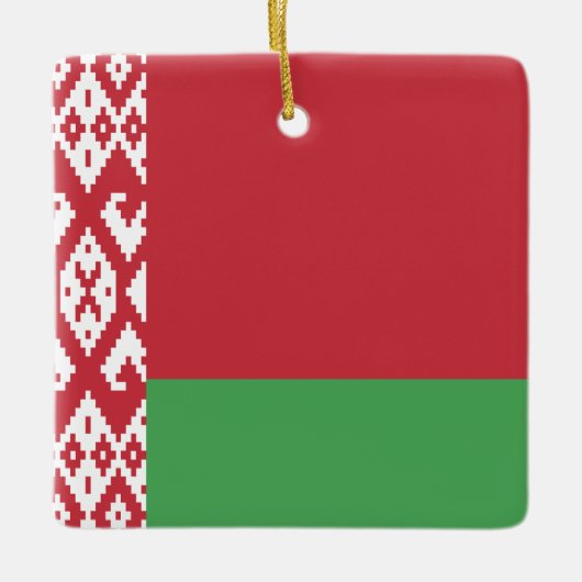 Wit-Russische vlag Keramisch Ornament (Voorkant)