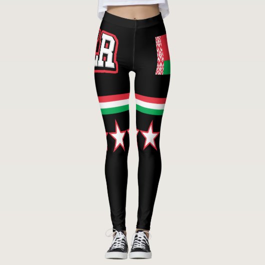 Wit-Russische vlag Leggings (Voorkant)