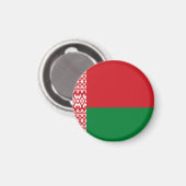 Wit-Russische vlag Magneet (Voorkant / Achterkant)