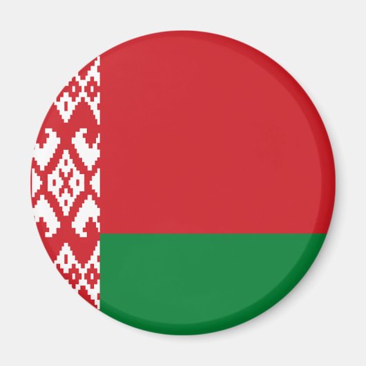 Wit-Russische vlag Magneet (Voorkant)