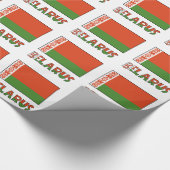 Wit-Russische vlag met tegels gepersonaliseerd Cadeaupapier (Hoek)