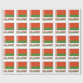 Wit-Russische vlag met tegels gepersonaliseerd Cadeaupapier (Vlak)