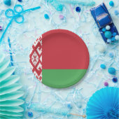 Wit-Russische vlag Papieren Bordje (Feest)