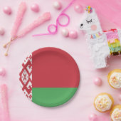 Wit-Russische vlag Papieren Bordje (Feest)