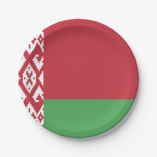 Wit-Russische vlag Papieren Bordje (Voorkant)