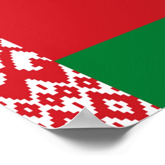 Wit-Russische vlag Poster (Hoek)