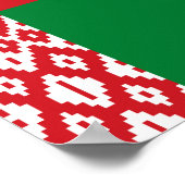 Wit-Russische vlag Poster (Hoek)