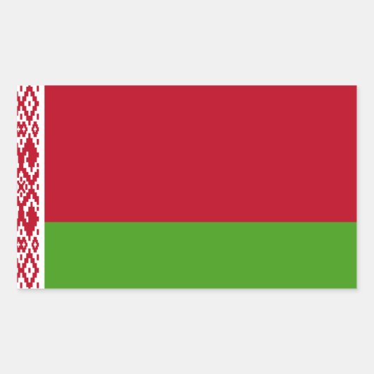 Wit-Russische vlag Rechthoekige Sticker (Voorkant)
