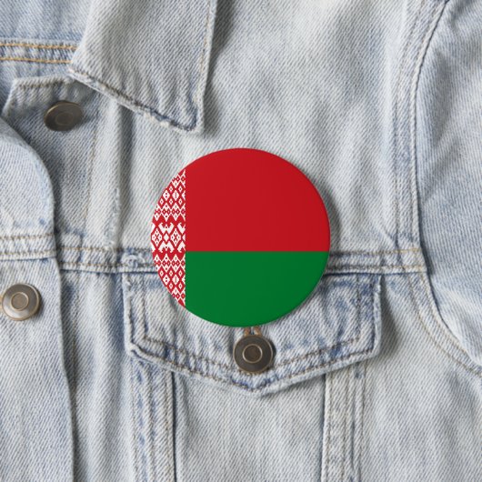 Wit-Russische vlag Ronde Button 7,6 Cm (In situ)
