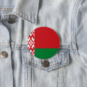 Wit-Russische vlag Ronde Button 7,6 Cm (In situ)