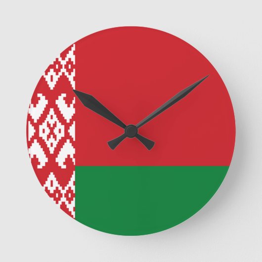 Wit-Russische vlag Ronde Klok (Voorkant)
