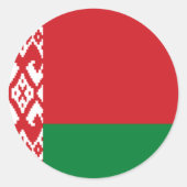 Wit-Russische vlag Ronde Sticker (Voorkant)