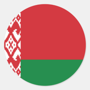 Wit-Russische vlag Ronde Sticker